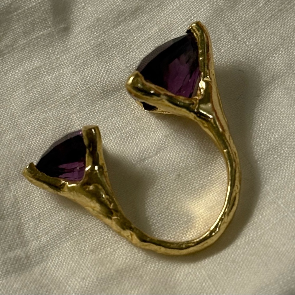Regina Andrew Amethyst Ella Ring - Gold Plated